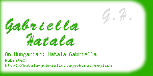 gabriella hatala business card